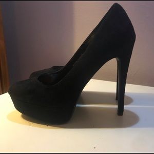 5” Black Suede Stilettos